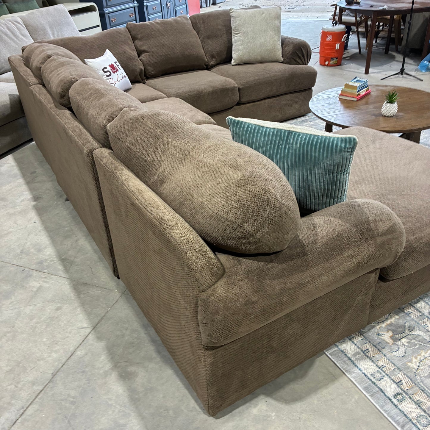 Brown Chaise Sectional