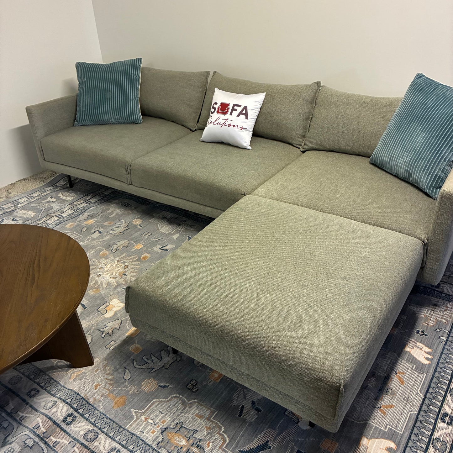 Modern Gray Sectional with Chaise