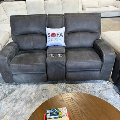 Charcoal Gray Reclining Sofa Set