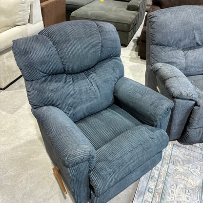 Blue Electric Reclining Sofa Set