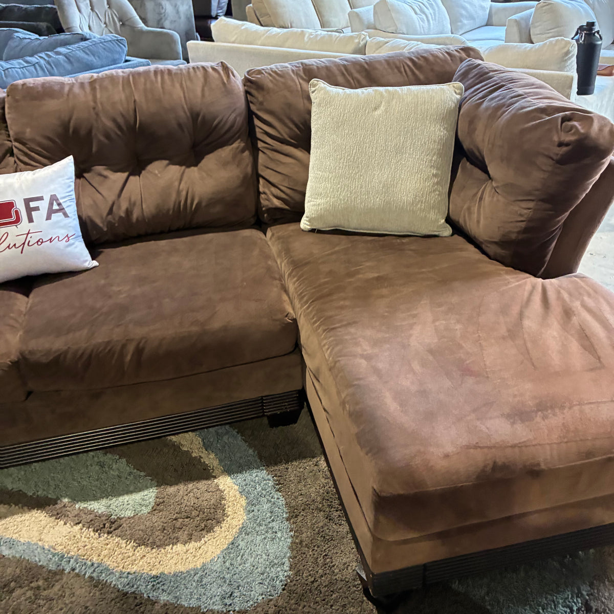 Brown Chaise Sectional