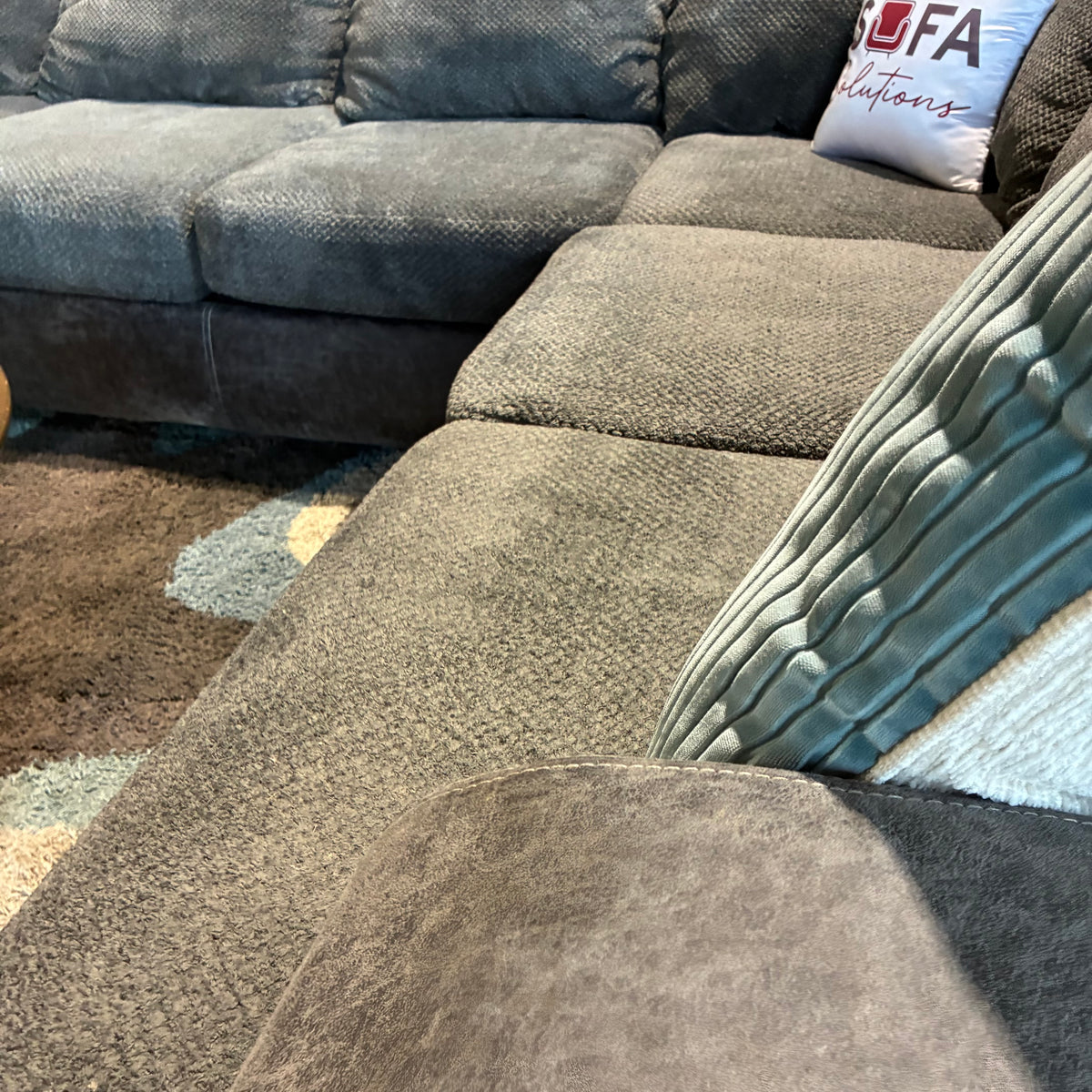 Charcoal Gray Corner Sectional