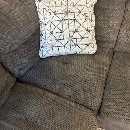 Gray L Sectional & Storage Ottoman