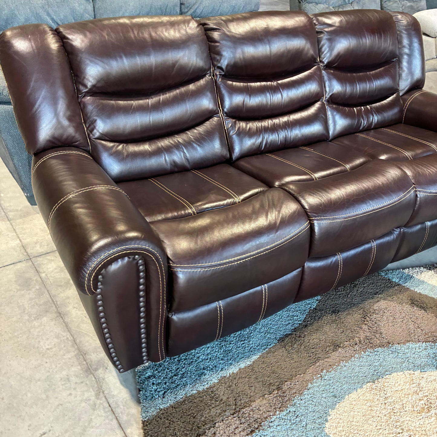 Brown Reclining Sofa Set