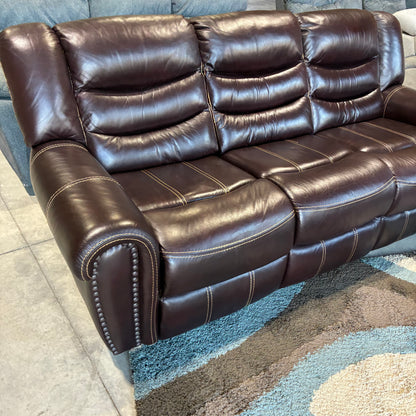 Brown Reclining Sofa Set