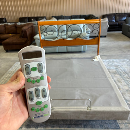 Temper Pedic Mattress & Adjustable Massage Frame