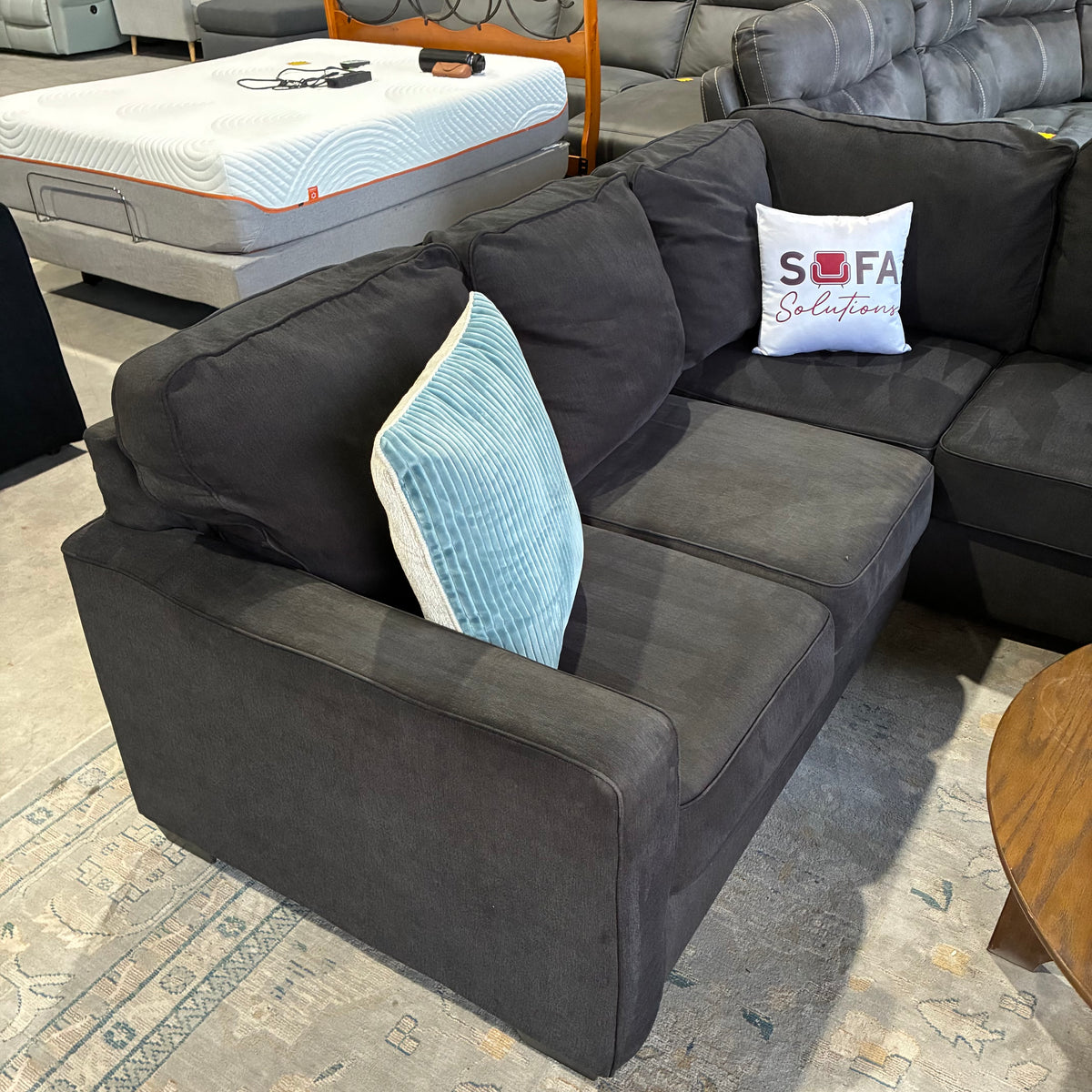 Charcoal Gray Corner Sectional