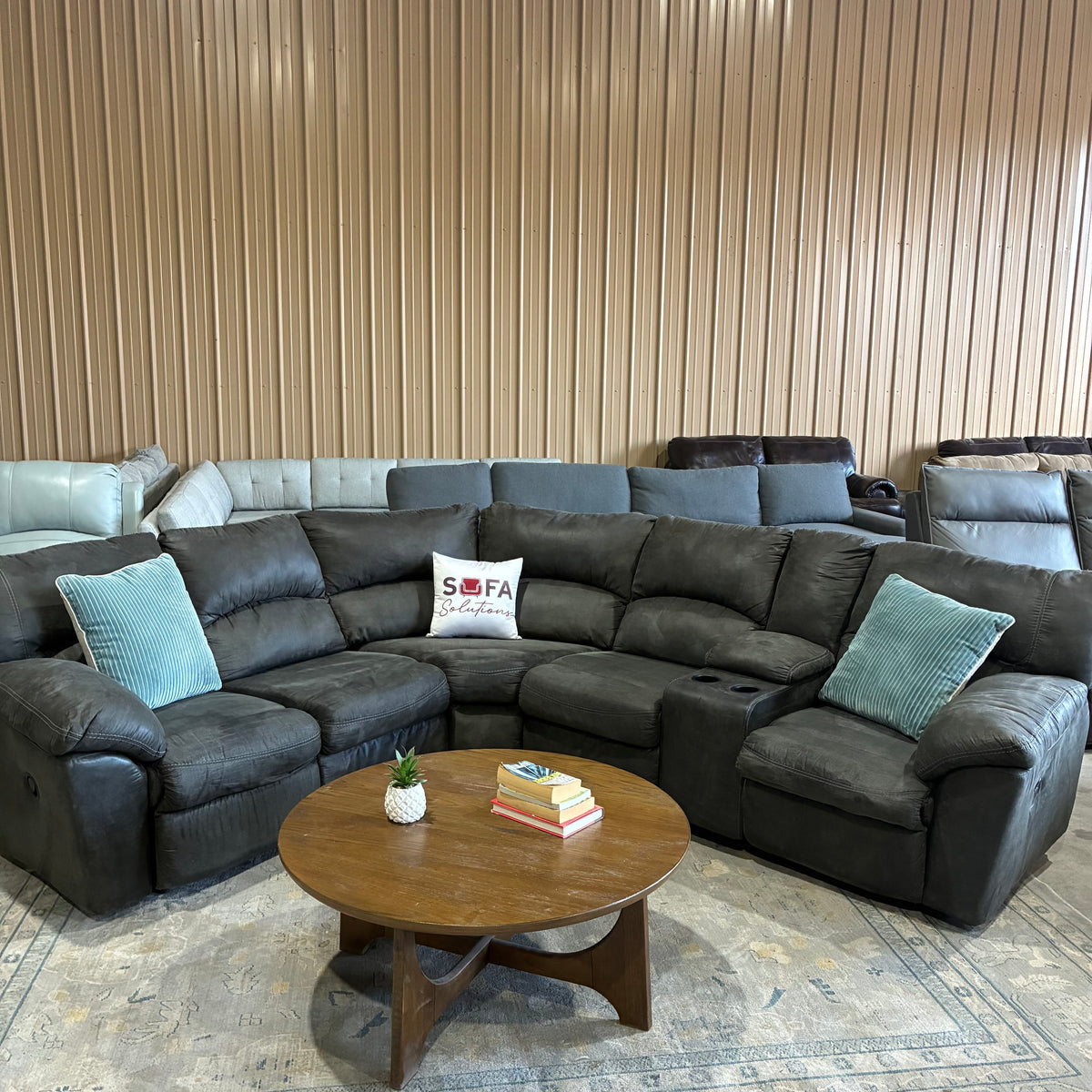 Charcoal Reclining Corner Sectional